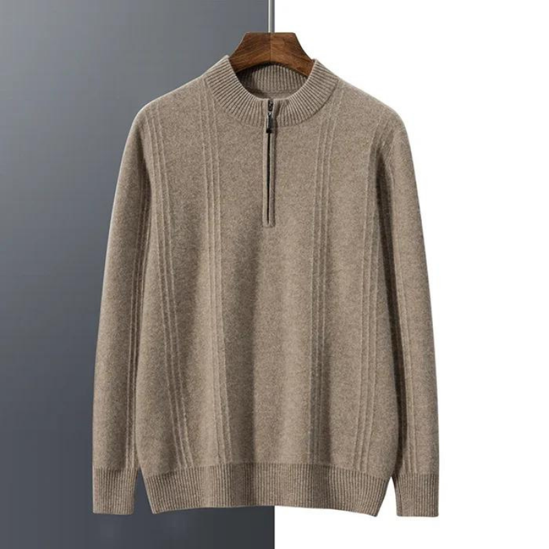 PRAGUE 100% CASHMERE HALF ZIP