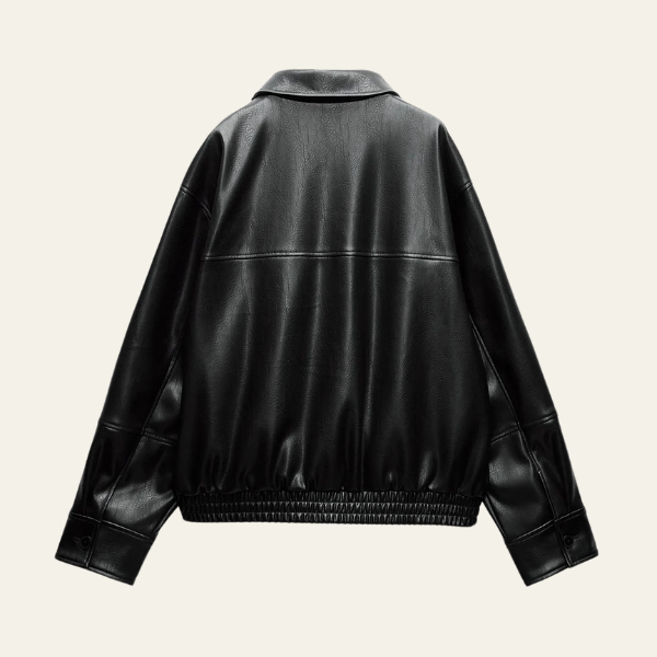 ROME FAUX LEATHER BOMBER