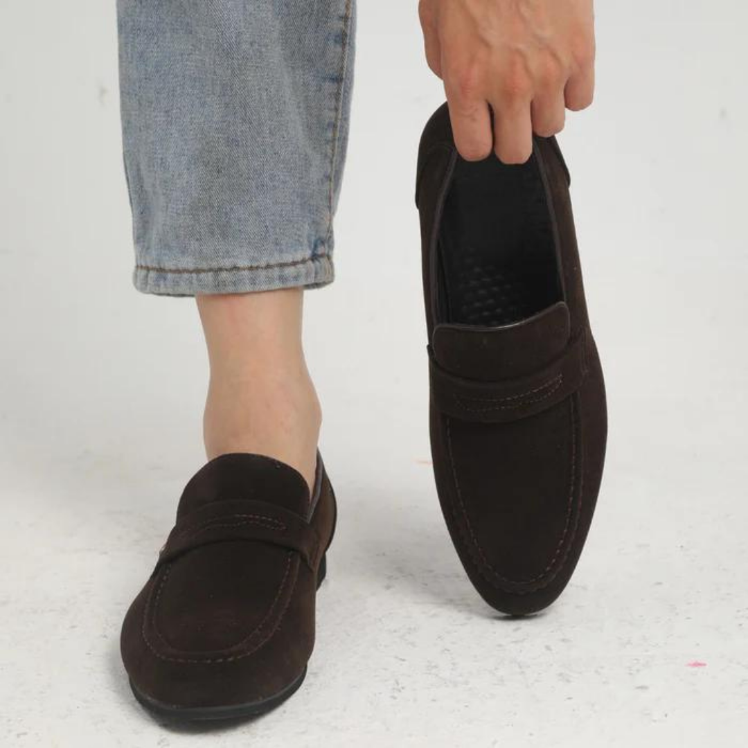 LUXEMBOURG SUEDE STRAP LOAFERS