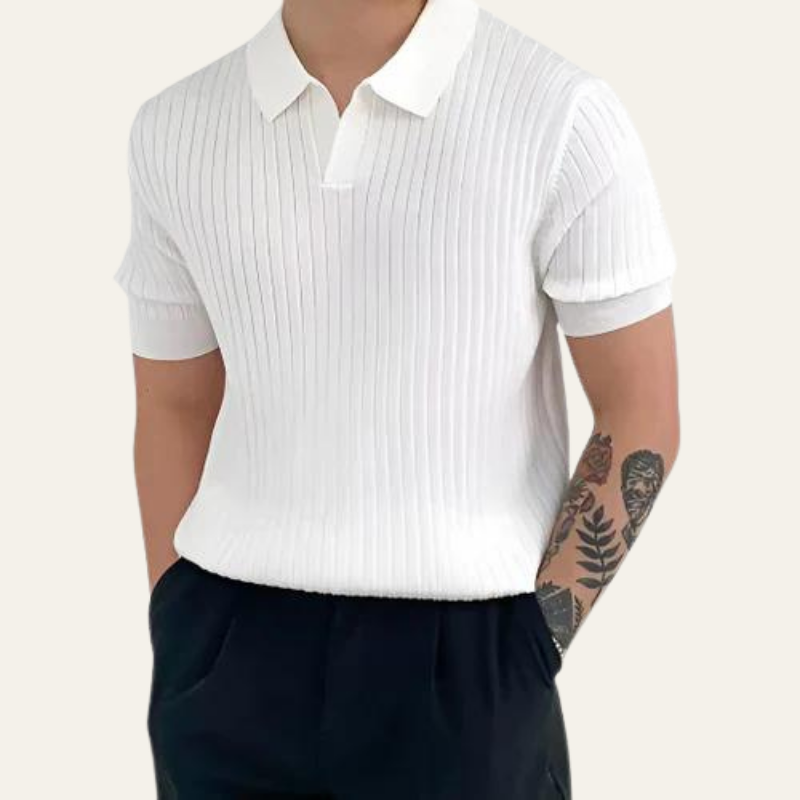 MILAN RIBBED COTTON POLO